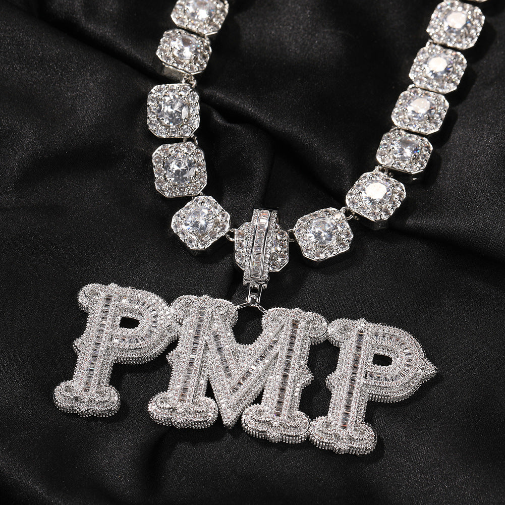 Custom Iced Out Letter Name Pendant