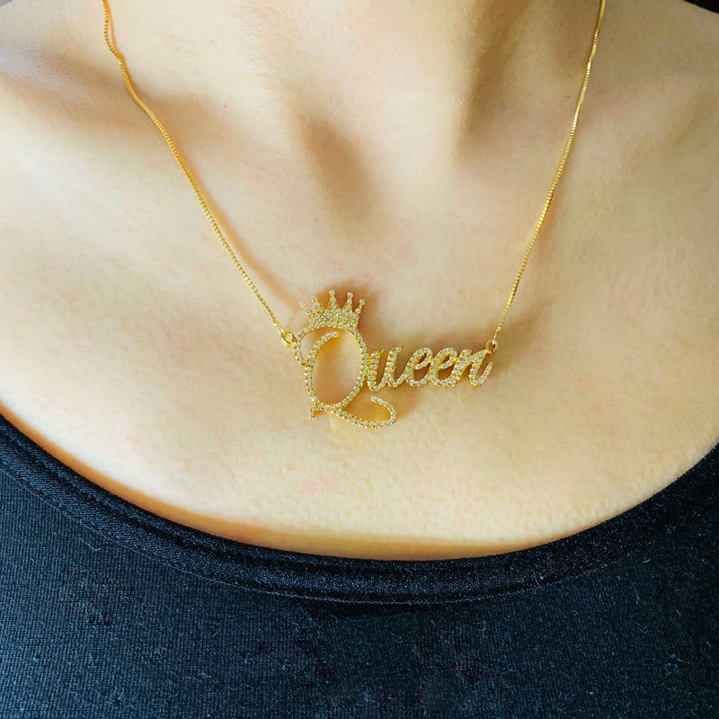 Personalized on sale bling necklace