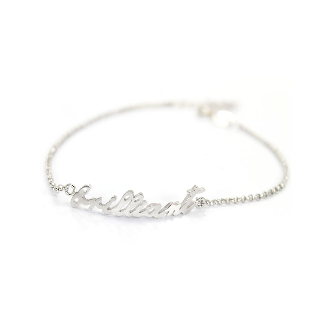 Personalized Silver Bracelets with Name on it
