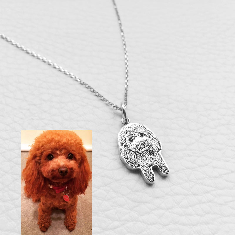 Personalized Pet Memorial Portrait Necklace