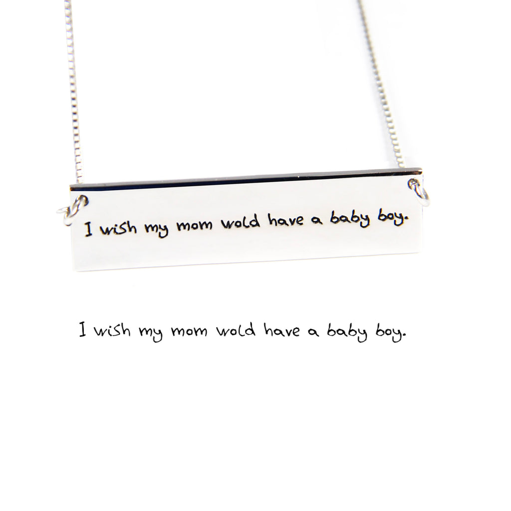 Custom Made Handwriting Necklace Gifts
